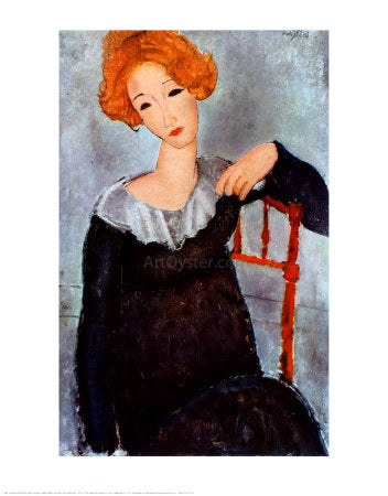  Amedeo Modigliani Women with Red Hair - Canvas Print