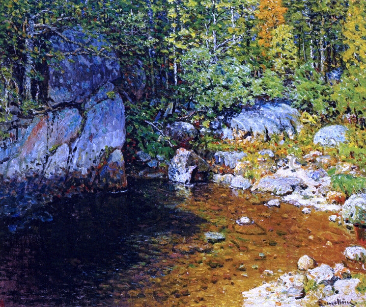  John Joseph Enneking Woodland Pool, Newry, Maine - Canvas Print