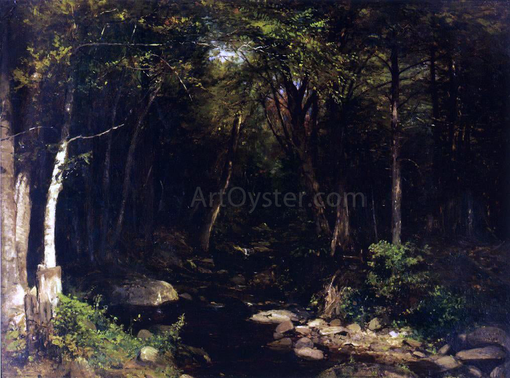  Alexander Helwig Wyant Woodland Stream - Canvas Print