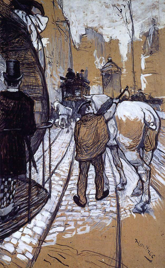  Henri De Toulouse-Lautrec Workers for the Bus Company - Canvas Print