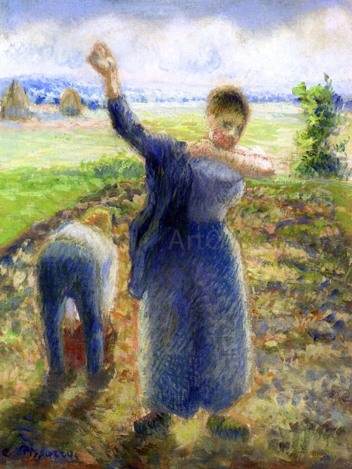  Camille Pissarro Workers in the Fields - Canvas Print