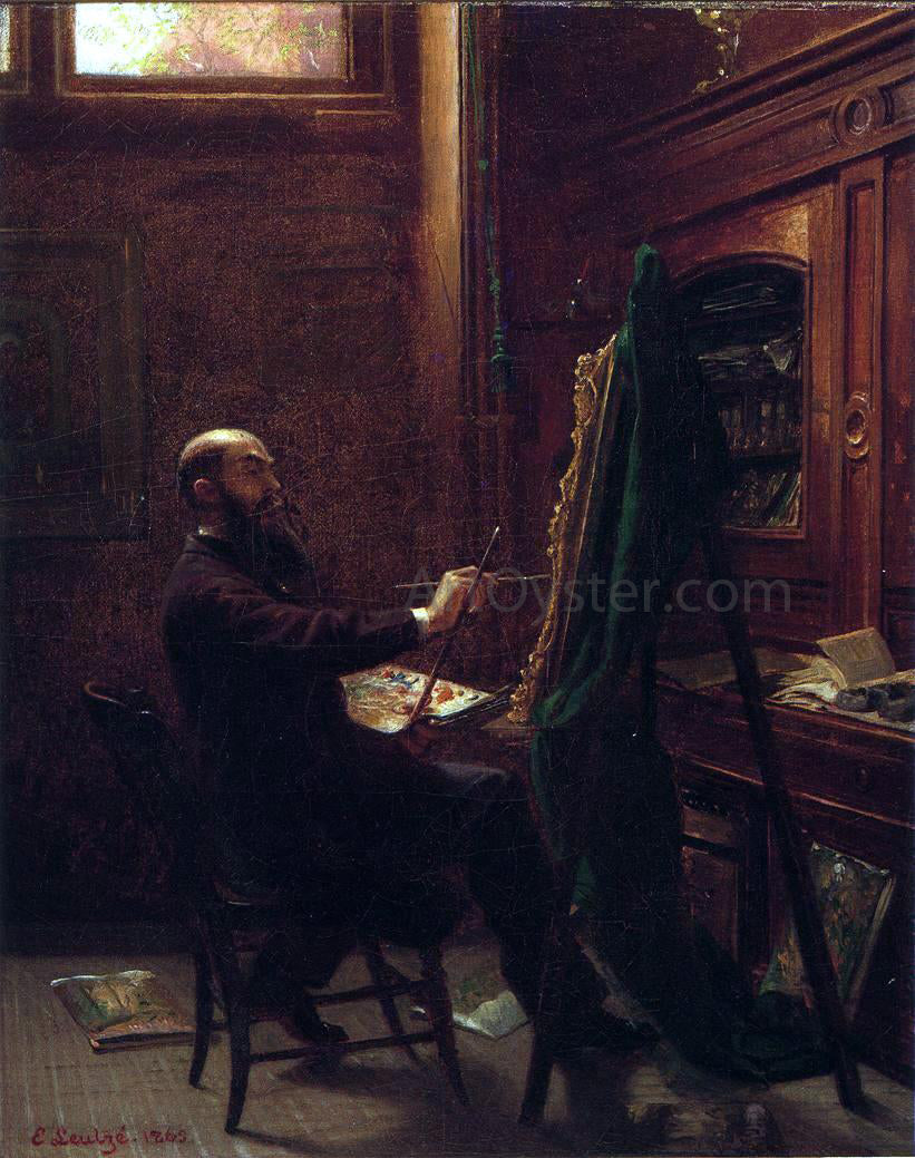  Emanuel Gottlieb Leutze Worthington Whittredge in His Tenth Street Studio - Canvas Print