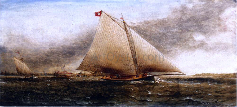  James E Buttersworth Yacht Race off Castle Garden, New York - Canvas Print