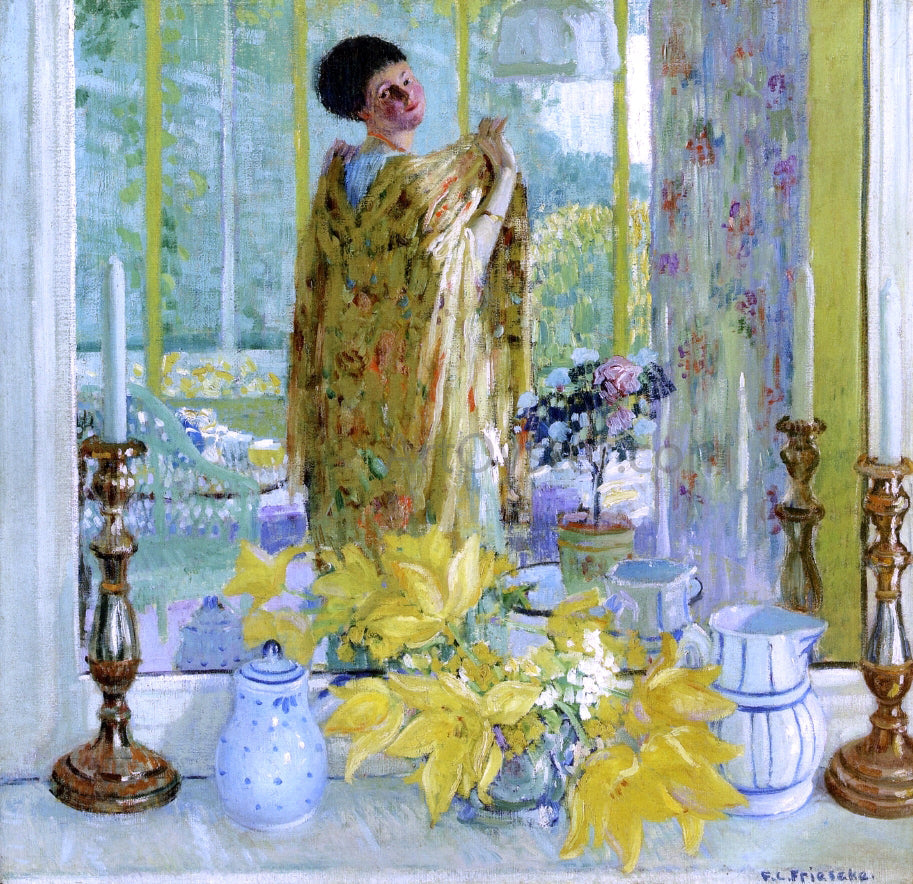  Frederick Carl Frieseke Yellow Tulips - Canvas Print