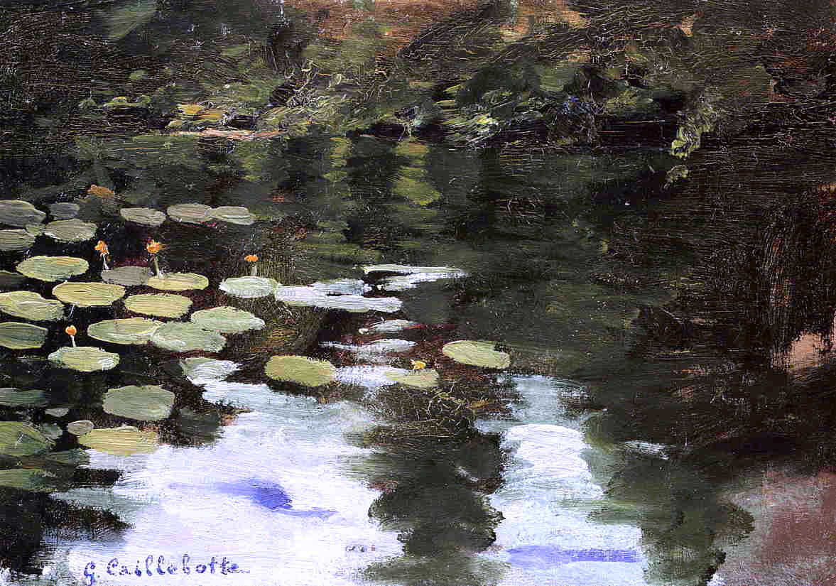  Gustave Caillebotte Yerres, on the Pond, Water Lilies - Canvas Print