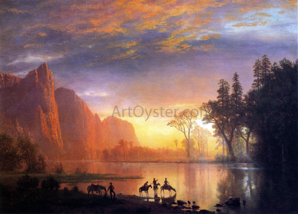  Albert Bierstadt Yosemite Valley Sunset - Canvas Print