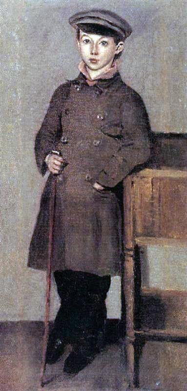  Jean-Baptiste-Camille Corot Young Boy of the Corot Family - Canvas Print