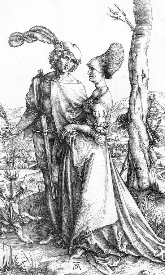  Albrecht Durer Young Couple Threatened by Death; or, the Promenade - Canvas Print