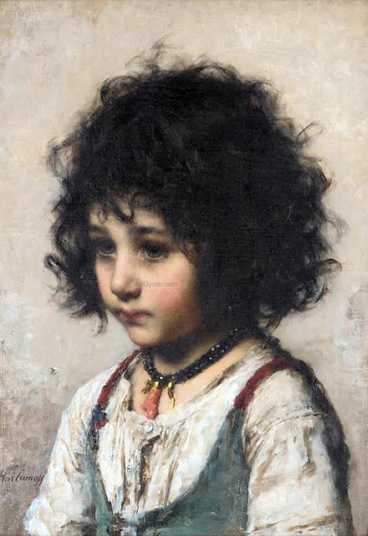  Alexei Alexeievich Harlamoff Young Girl - Canvas Print