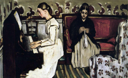  Paul Cezanne Young Girl at the Piano - Overture to Tannhauser - Canvas Print