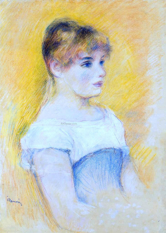  Pierre Auguste Renoir Young Girl in a Blue Corset - Canvas Print