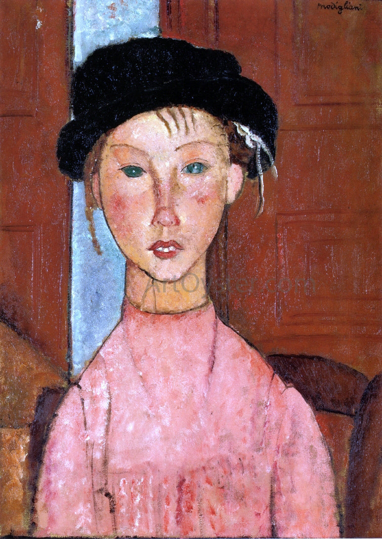  Amedeo Modigliani Young Girl in Beret - Canvas Print