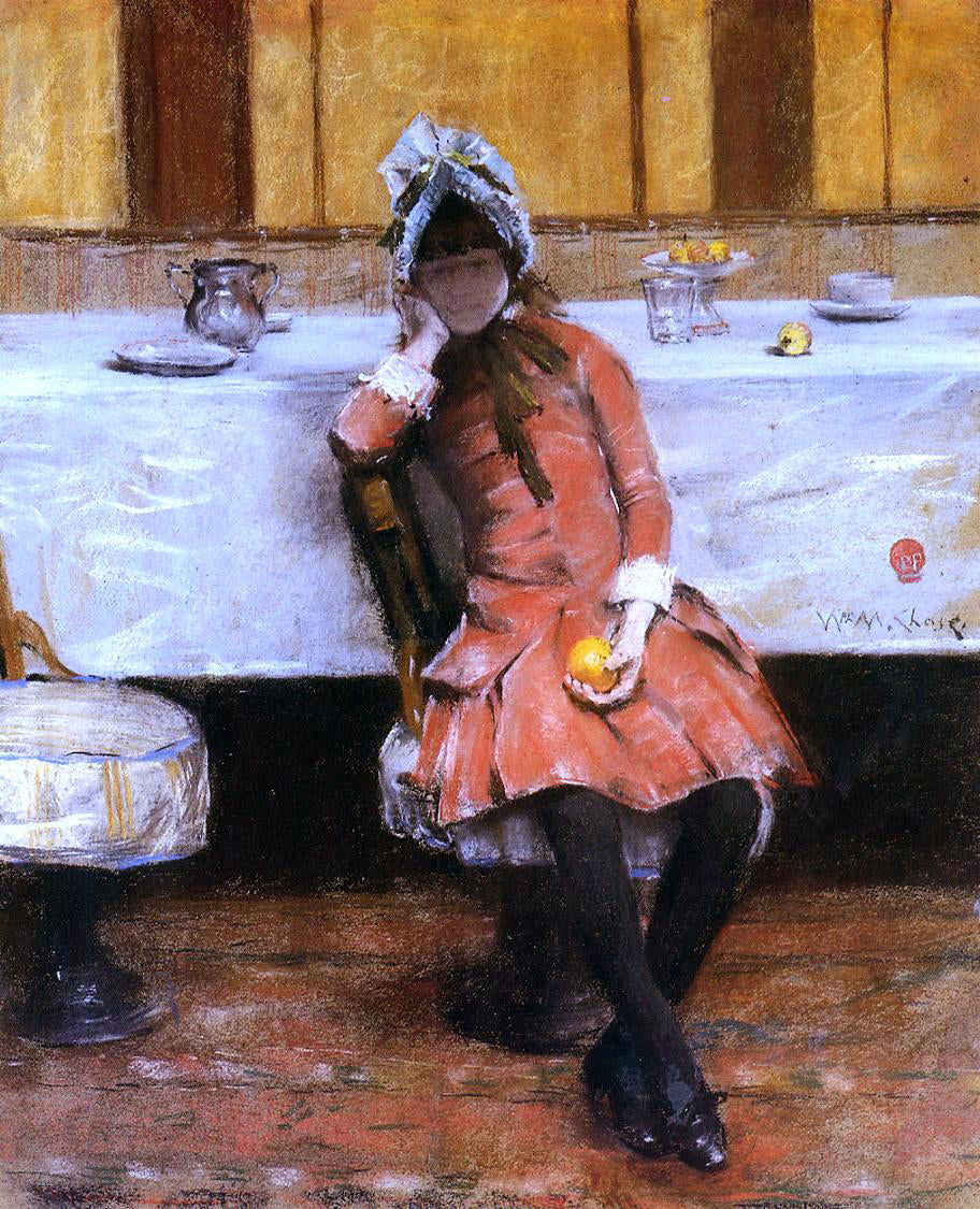  William Merritt Chase Young Girl on an Ocean Steamer - Canvas Print