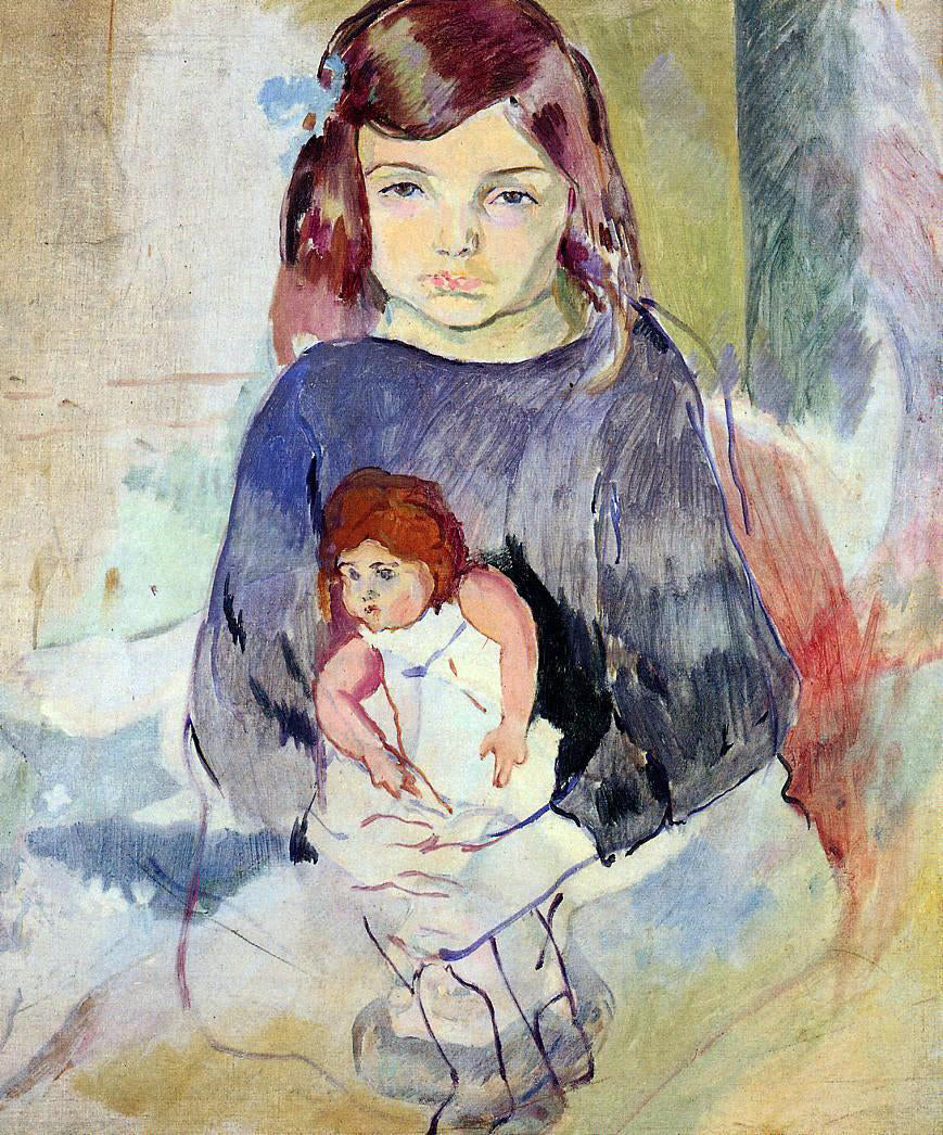  Jules Pascin A Young Girl with a Doll - Canvas Print