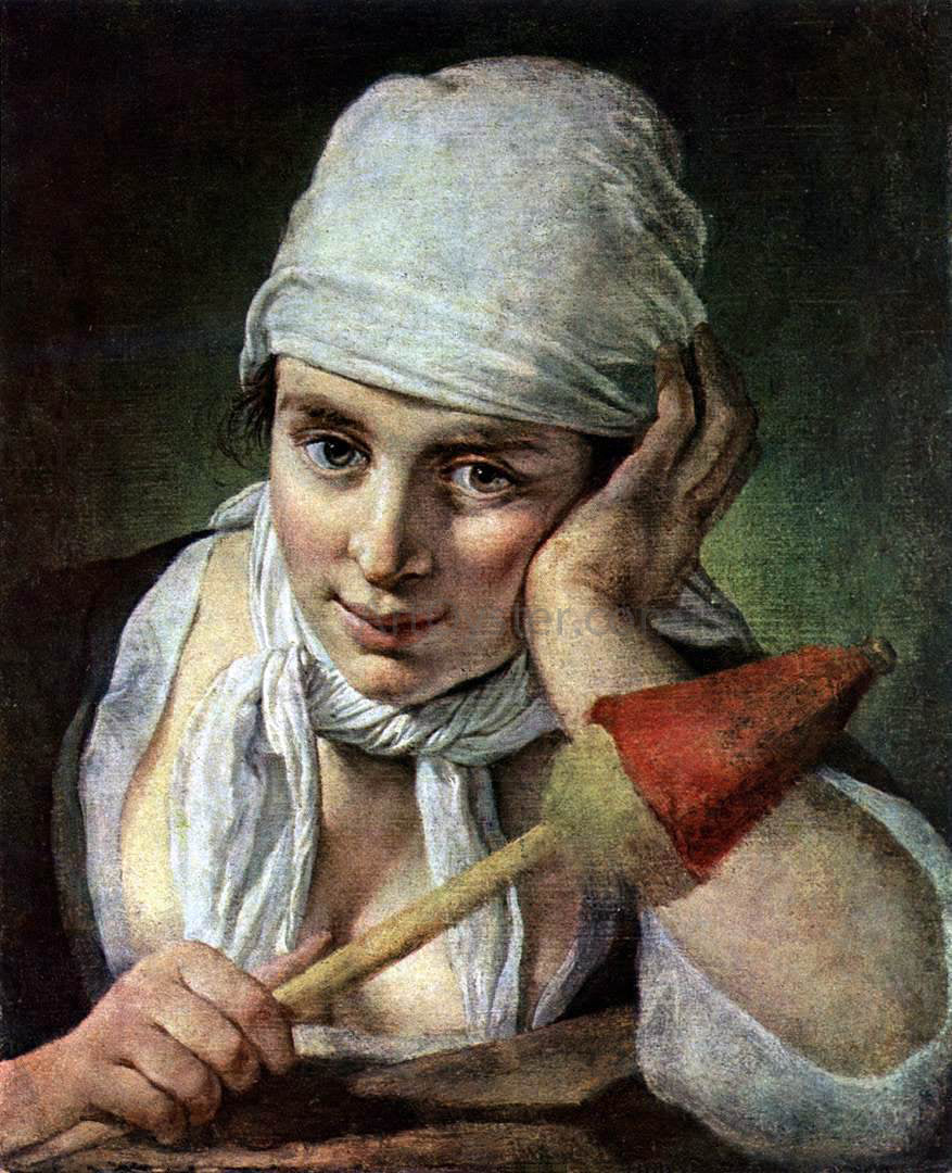  Pietro Antonio Rotari Young Girl with Distaff - Canvas Print