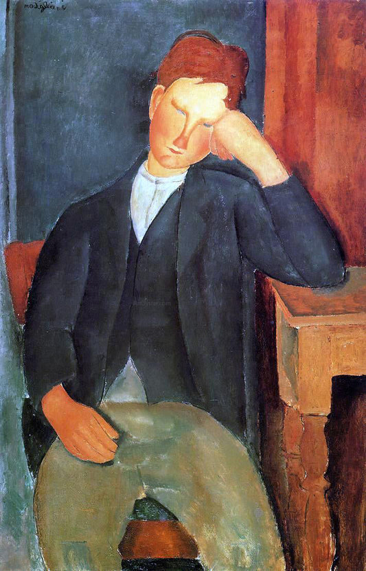  Amedeo Modigliani Young Peasant (also known as The Young Apprentice) - Canvas Print