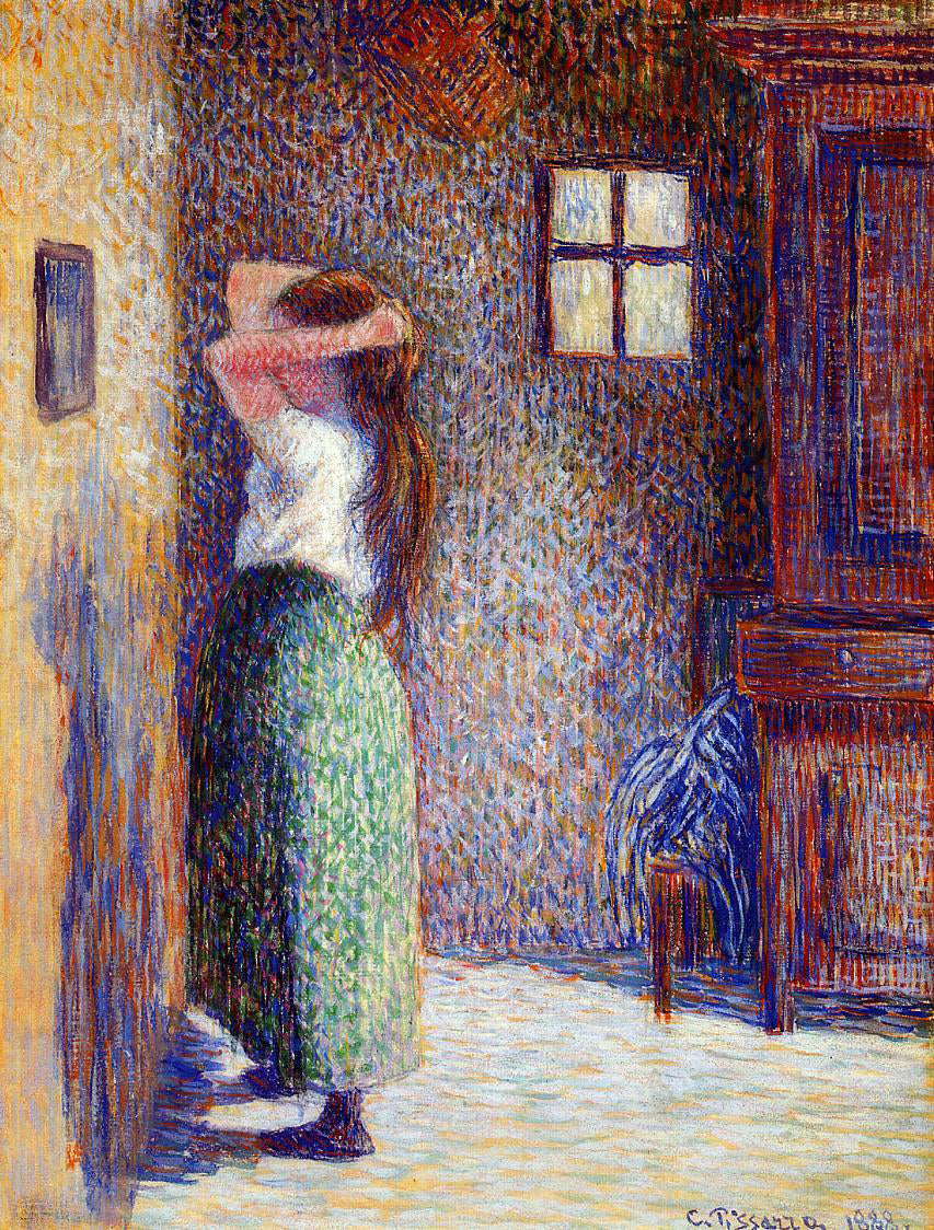  Camille Pissarro Young Peasant at Her Toilette - Canvas Print