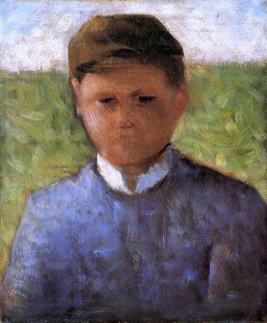  Georges Seurat Young Peasant in Blue - Canvas Print