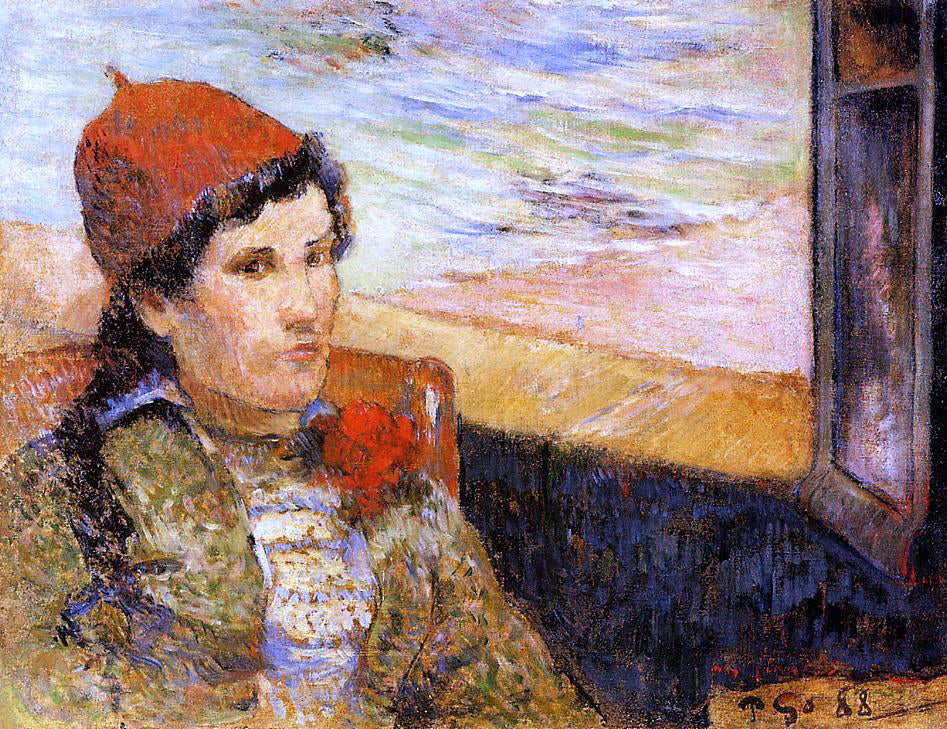  Paul Gauguin Young Woman at a Window - Canvas Print