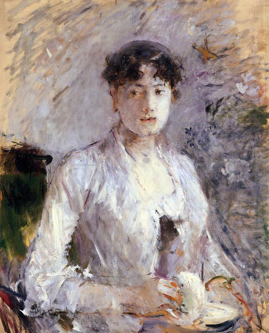  Berthe Morisot Young Woman in Mauve - Canvas Print