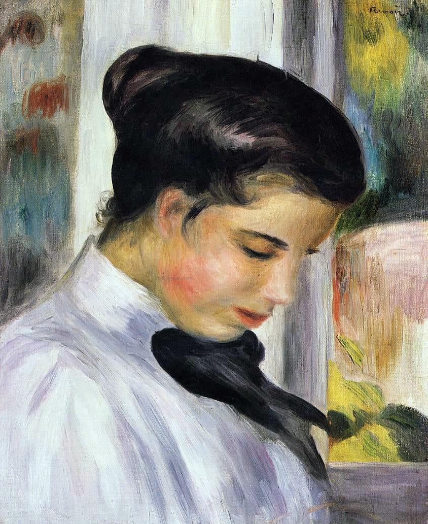  Pierre Auguste Renoir Young Woman in Profile - Canvas Print