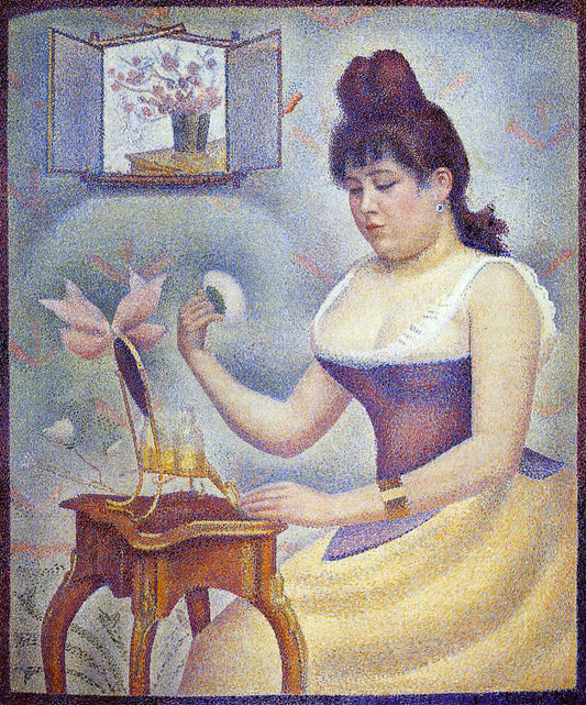  Georges Seurat Young Woman Powdering Herself - Canvas Print