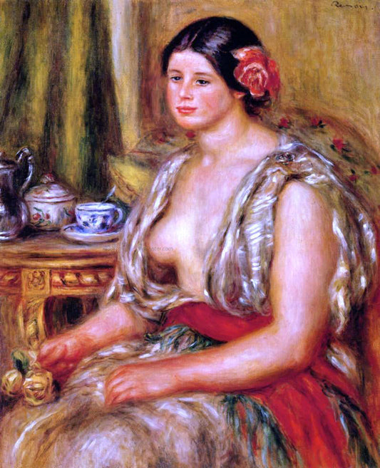  Pierre Auguste Renoir Young Woman Seated in an Oriental Costume - Canvas Print