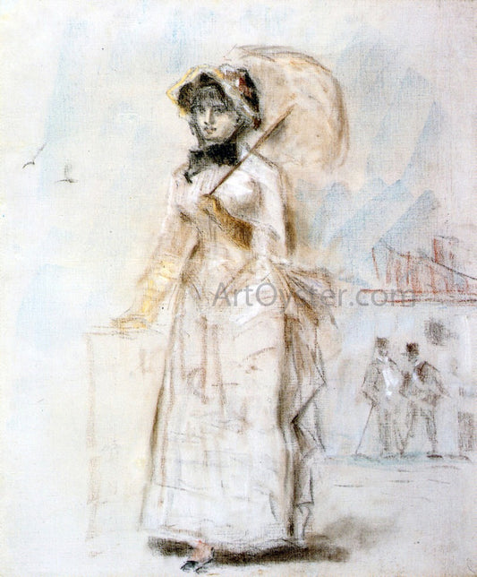  Edouard Manet Young Woman Taking a Walk, Holding an Open Umbrella - Canvas Print