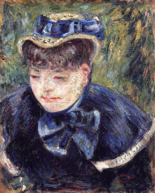  Armand Guillaumin Young Woman with a Blue Cape and Scarf - Canvas Print