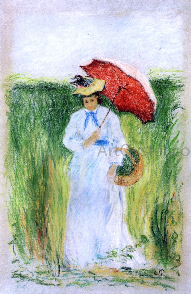  Camille Pissarro Young Woman with an Umbrella - Canvas Print