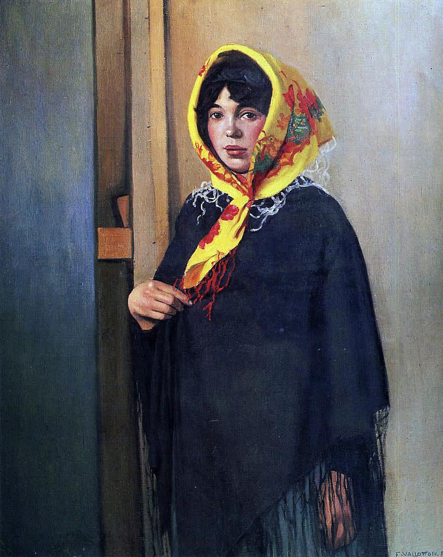  Felix Vallotton Young Woman with Yellow Scarf - Canvas Print