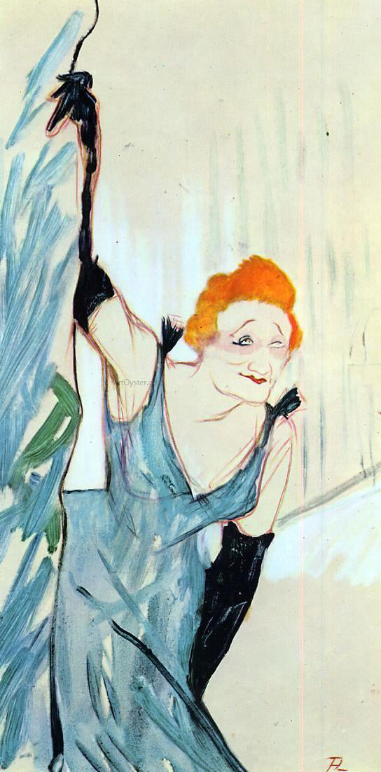  Henri De Toulouse-Lautrec Yvette Guilbert Taking a Curtain Call - Canvas Print